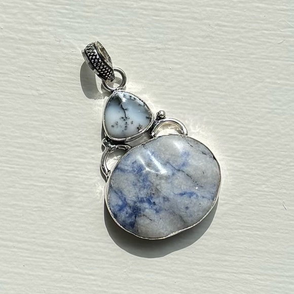 NWOT Sundance Winter Branches Pendant Dendritic Opal Sodalite Sterling Silver